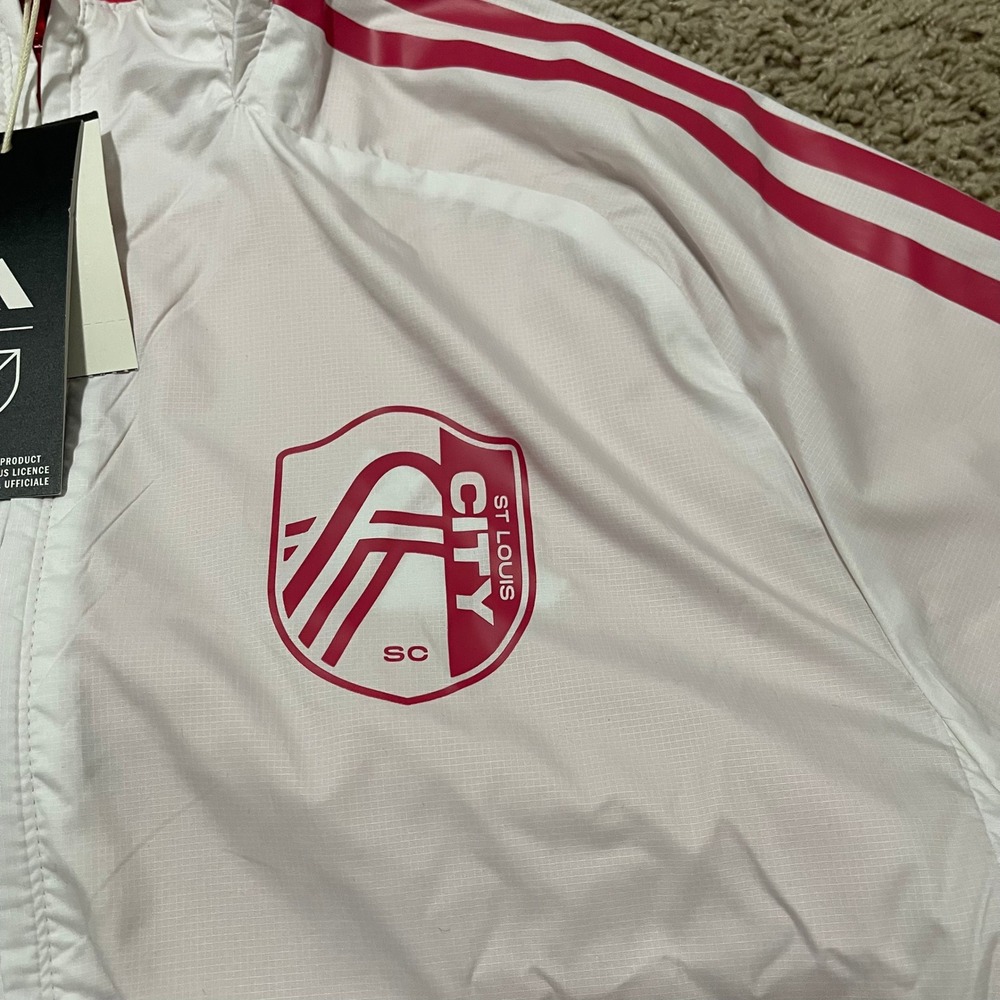 St Louis City SC Anthem Jacket Mens XS City Red Adidas‎ Reversible Full Zip MLS - Picture 12 of 13